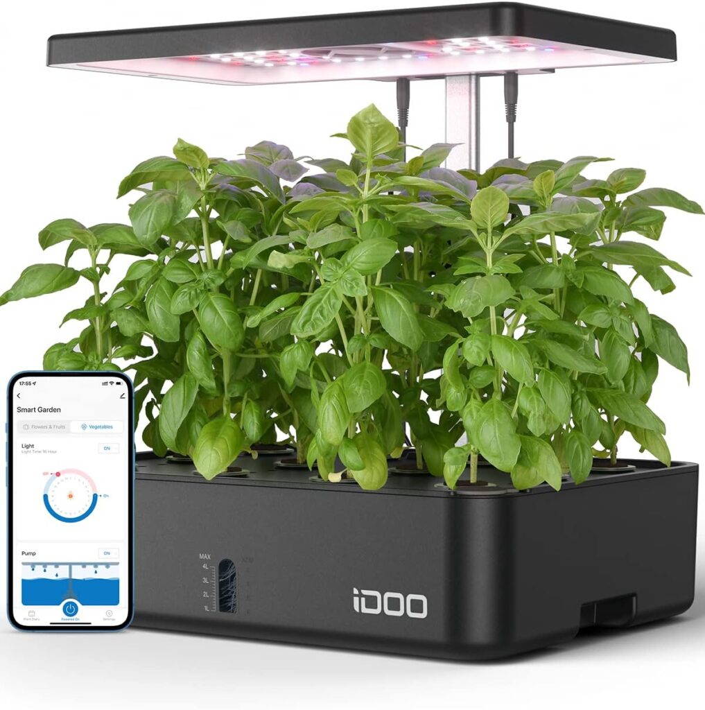 Tecnología de cultivo hidropónico iDOO: sistema innovador para plantas en agua.